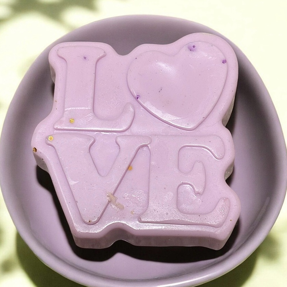Lavender soap 4x4in 8oz shea butter handmade